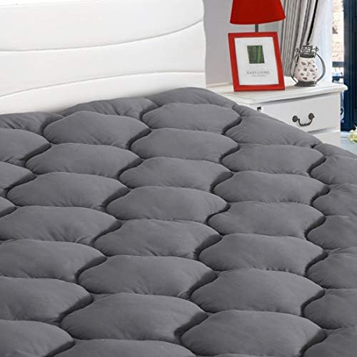 LEISURE TOWN Cotton Full Mattress Pad Fitted Quilted Mattress Cover by LEISURETOWN