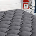 LEISURE TOWN Cotton Full Mattress Pad Fitted Quilted Mattress Cover by LEISURETOWN