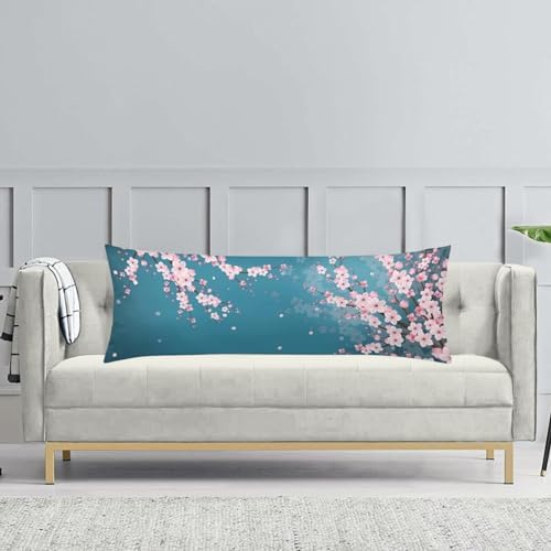 Cherry Blossoms Body Pillow Cover Pink Flowers Plum Branch Cherry Blossom - Image 4