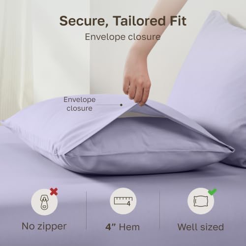 California Design Den 100% Organic Cotton 2-Pack Pillow Cases King Size - Image 4