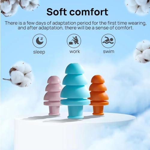 Silicone Ear Plugs for Sleeping Noise Cancelling, 10 Pairs Reusable - Image 6