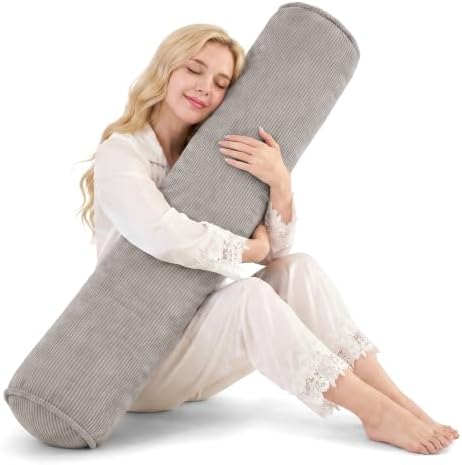YZ HOME Corduroy Bolster Pillow, Long Pillow by YZHOME