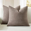 MIULEE Brown Chenille Couch Throw Pillow Covers by MIULEE