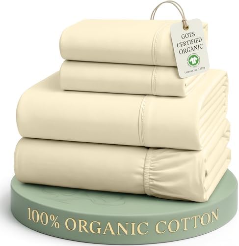 LANE LINEN Full Size Bed Sheet Set 100% Organic Cotton Soft 4pc by LaneLinen