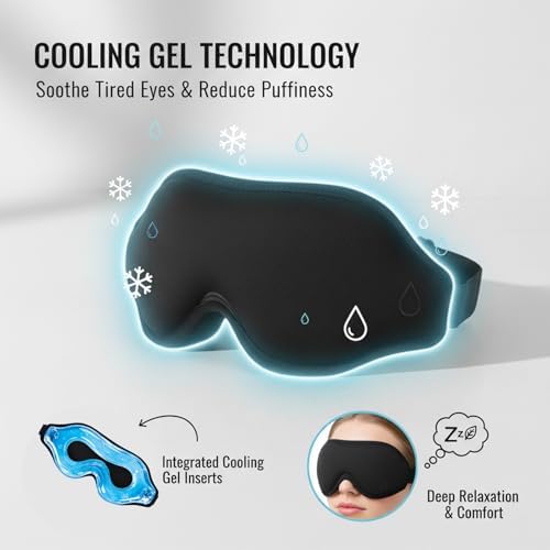 3D Sleep Mask for Side Sleepers, Cooling Gel Eye Mask for Sleeping, Zero - Image 3