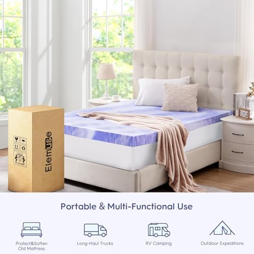 ELEMUSE 3 Inch Ventilated Design Memory Foam King Size Mattress Topper - Image 7