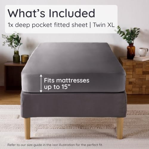 Bambaw 100% Viscose Derived from Bamboo Twin XL Fitted Sheet – Cooling Fitted - Image 2