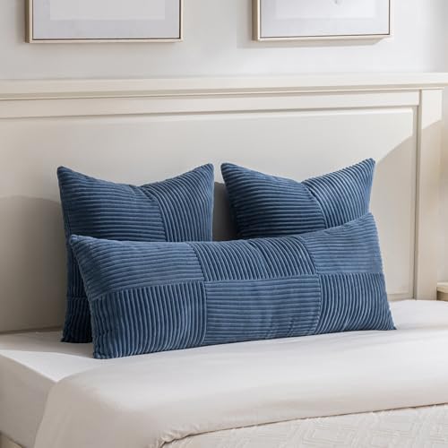 Fancy Homi 2 Packs Dusty Blue Decorative Throw Pillow Covers 18x18 Inch - Image 5