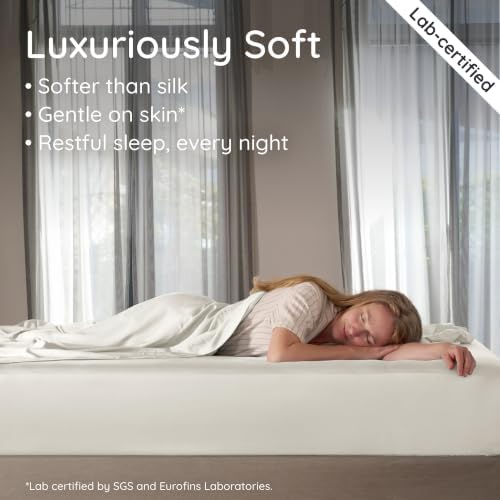 Bambaw 100% Viscose Derived from Bamboo King Fitted Sheet - Image 5