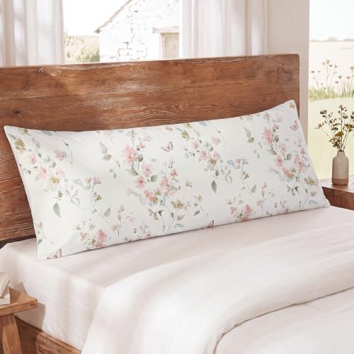 Bedorm 20 x 54 Body Pillow Cover Cotton Floral Body Pillow Case 1 Pcs, Soft & - Image 4