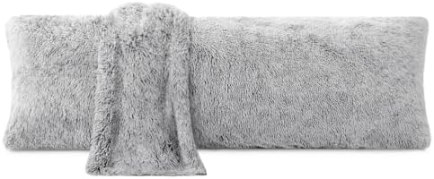 ZonLi Fuzzy Body Pillow Cover, Faux Fur Long Pillow Cover by Zonli