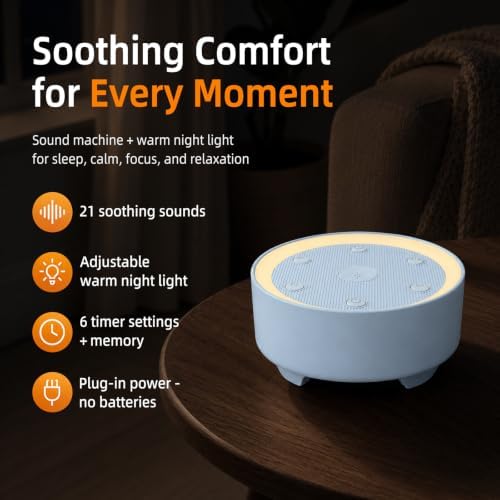 Kipcush White Noise Machine for Sleeping, Baby & Adults, High-Fidelity - Image 2