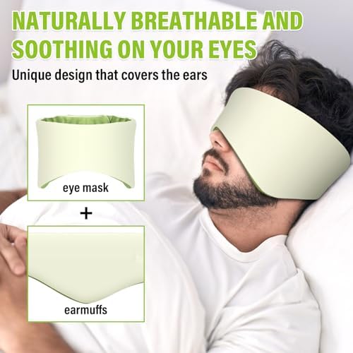 Sleep Mask & Earmuffs for Sleep - 2 in 1 Ear & Eye Mask - Image 4
