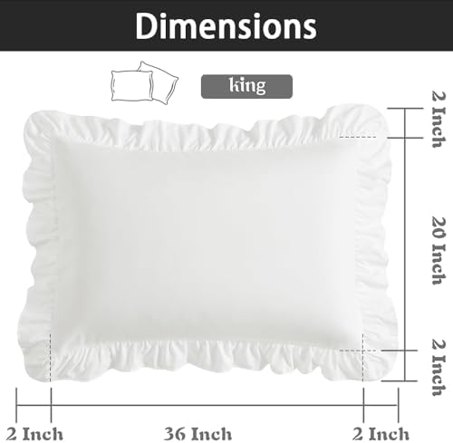Ruffle Pillow Case King Size Set of 2 - Image 2