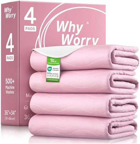 WHYWORRY Washable Bed Pads for Adult Incontinence by WHYWORRY