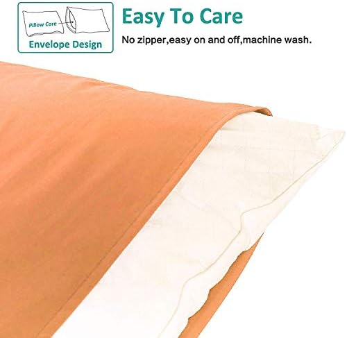 NTBAY Microfiber King Pillowcases, 2 Pack, 20 x 40, Pale Orange - Image 3