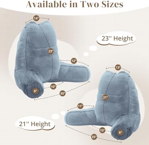 Sasttie Reading Pillow for Bed, Back Pillow for Sitting Up - Image 2