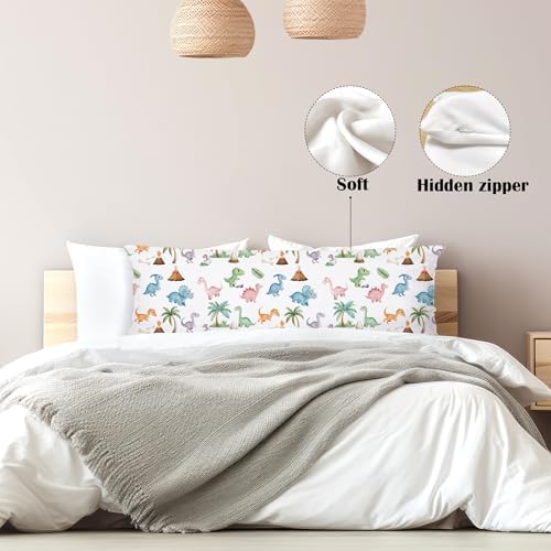 Baby Dinosaur 20x54 Body Pillow Cover, Dinosaur Room Decor - Image 5