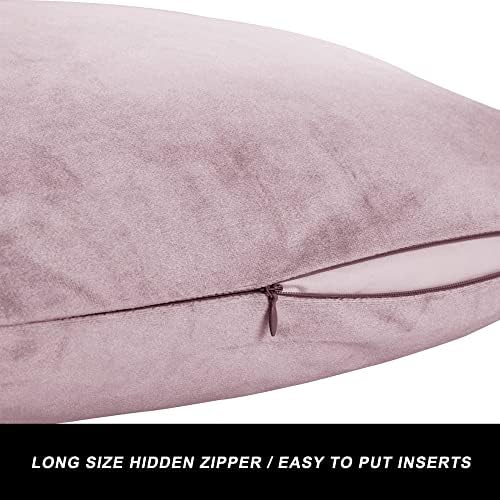GIGIZAZA Velvet Blush Pink Throw Pillow Covers Decorative Cushion Covers Pillow - Image 3