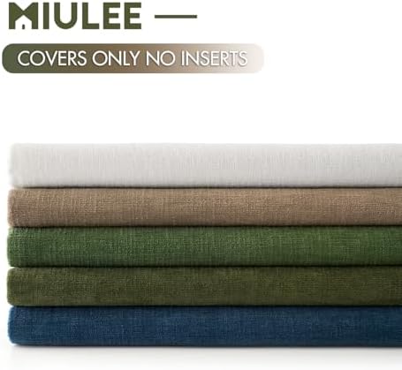 MIULEE Light Brown Chenille Couch Throw Pillow Covers - Image 6