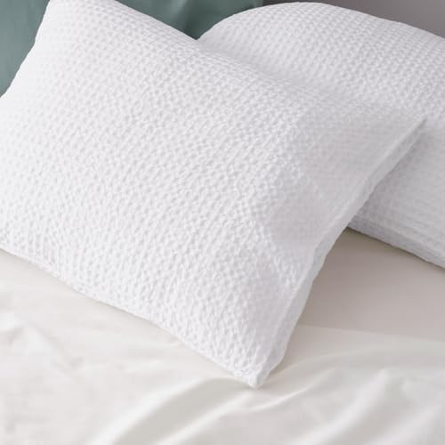 PHF Ultra Soft Waffle Pillow Shams King Size 20"x36", No Insert - Image 6
