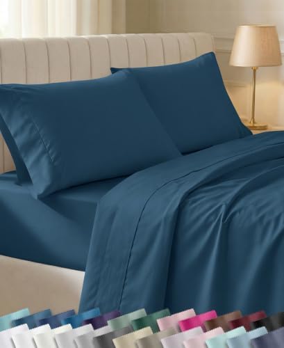California Design Den 100% Cotton Sateen King Size Sheets Deep Pocket Set by CaliforniaDesignDen