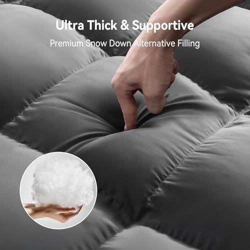 ABENE Full Mattress Topper, Thick Pillow Top Mattress Pad - Image 4
