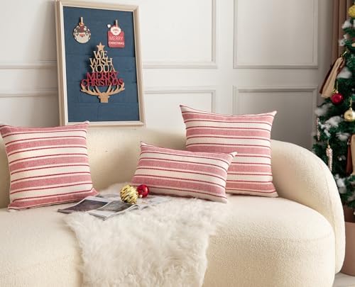 Cethom Christmas Pillow Covers, Boho Textured Red Pillow Case, Pillow Covers 12 - Image 6