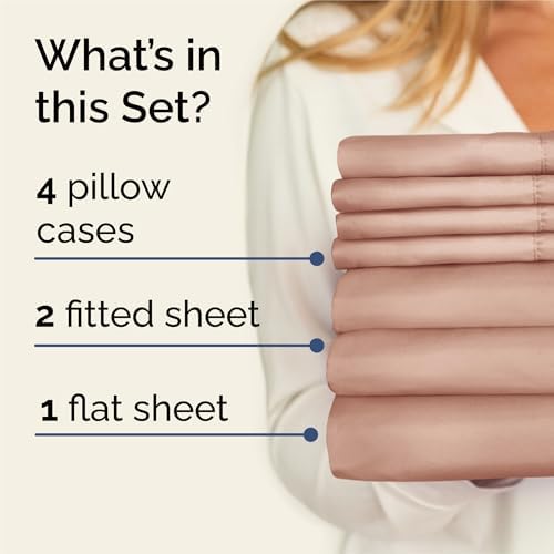 Split King 7 Piece Bed Sheet Set - Image 2