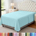 Twin Size Flat Sheet Only, Ultra Soft & Breathable Hotel Sheets, Spa Blue by UTOPIABEDDING