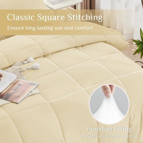 JOLLYVOGUE Twin Comforter Set, Ultra-Soft Bed in a Bag Twin Size 5 Pieces - Image 3
