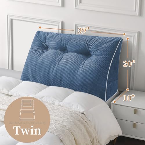 Sasttie Headboard Pillow Twin/Twin XL, Wedge Pillow Headboard - Image 2