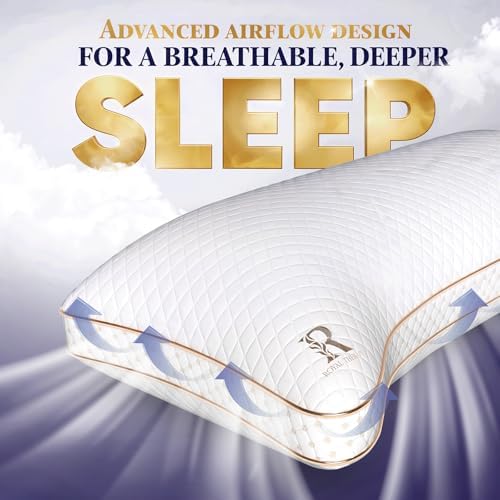 Royal Therapy King 4-Pack Memory Foam Pillow, Adjustable Shredded Odor-Free - Image 4