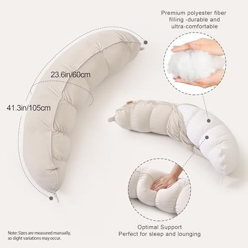 Peallow – Long Round Body Pillow - Image 3