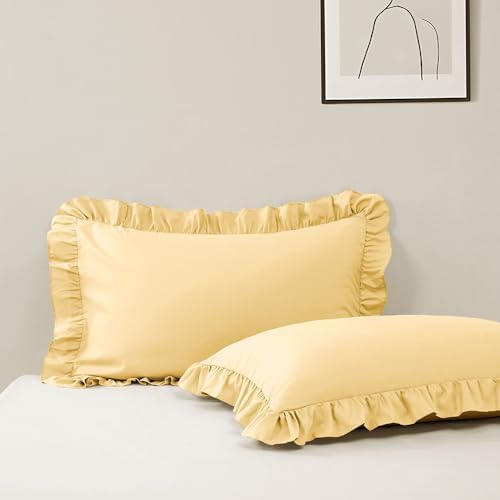 Ruffle Pillow Case Queen Size Set of 2 by Unknown