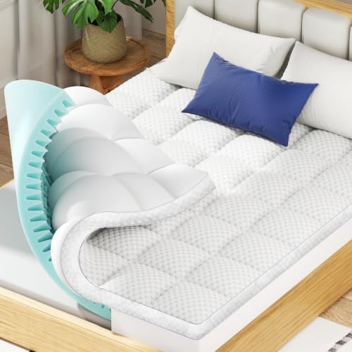 BEDELITE Dual Layer Full Size Memory Foam Mattress Topper by BEDELITE