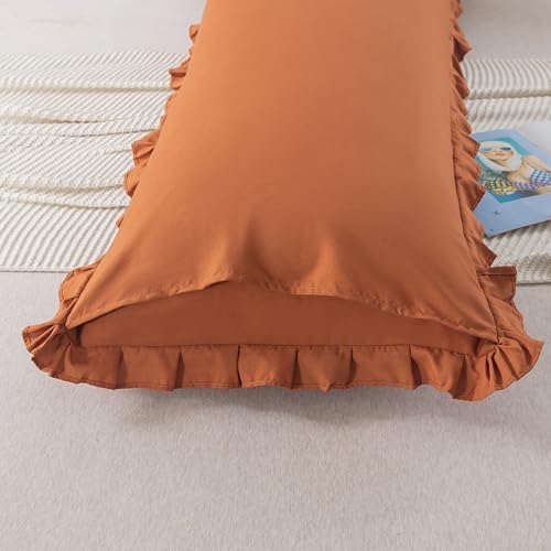 H Household Seersucker Body Pillowcases, 20x54 inches Long Pillowcase Ruffled - Image 4