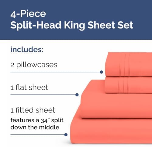 Flex Top Split Head King 4 Piece Sheet Set - Image 3