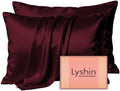 LYSHIN Silk Pillow Cases 2 Pack Queen Size by LYSHINSILKPILLOWCASES