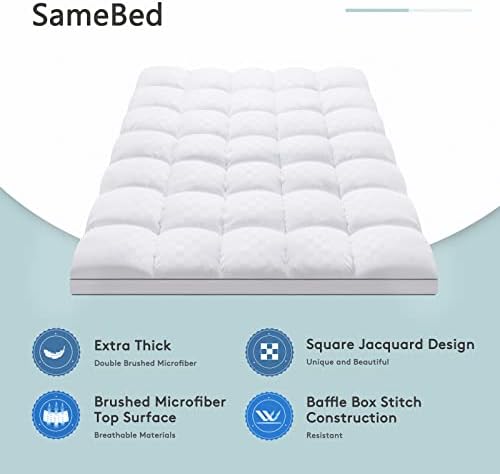 SameBed Mattress Topper Cal King, Extra Thick Mattress Pad Cover - Image 2