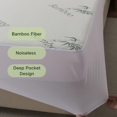 WhatsBedding Mattress Topper Cover King Size, Breathable Viscose Made from - Image 2