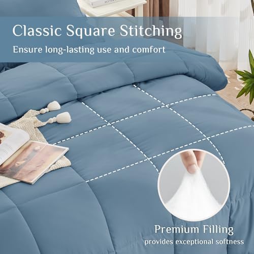 JOLLYVOGUE Queen Comforter Set, Ultra-Soft Bed in a Bag Queen Size 7 Pieces - Image 3