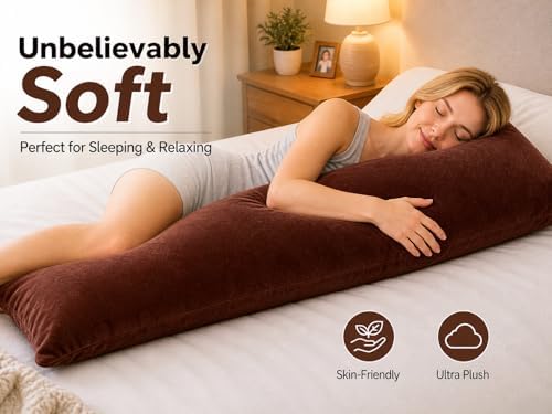 EVOLIVE Micromink Body Pillow Cover 21"x54", Zipper Closure - Image 3