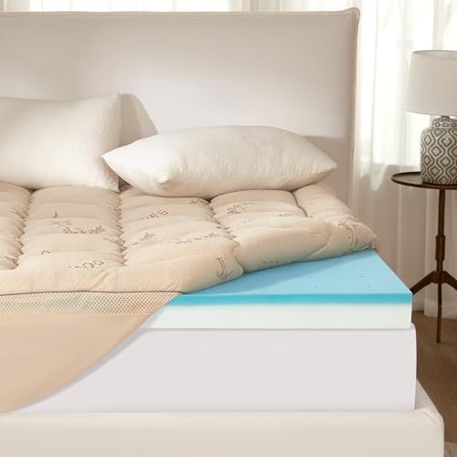 4 Inch Dual Layer Memory Foam Mattress Topper Twin XL by Bedlore