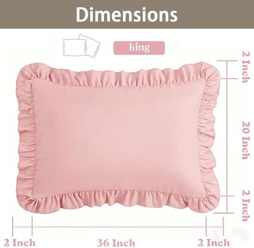 Ruffle Pillow Case King Size Set of 2 - Image 2