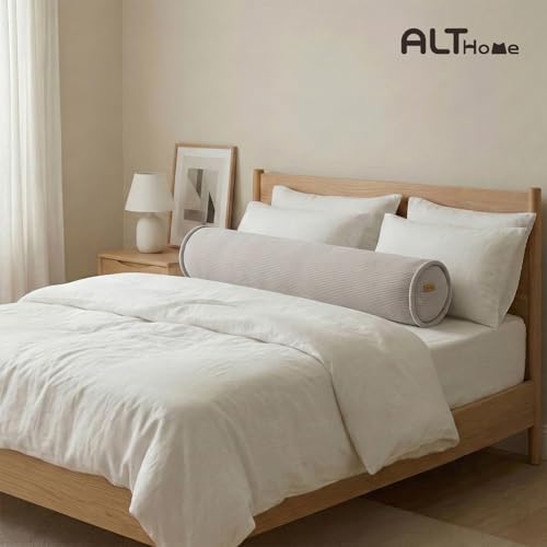 Long Round Body Pillow for Adults – Corduroy Cervical Roll Bolster Pillow - Image 2