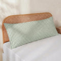 Merryword 100% Cotton Body Pillow Cover, 20 x 54, Sage Gingham Pillowcase by Merryword