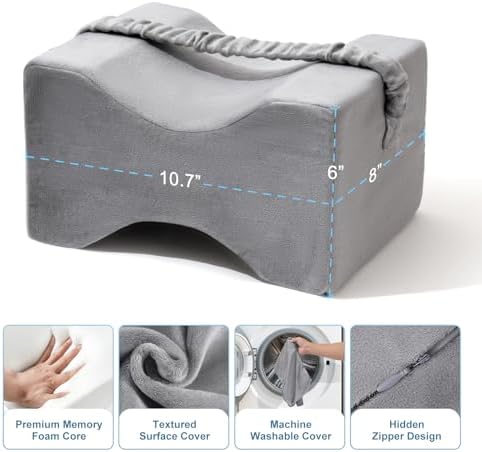 UJPFEO Knee Pillow for Side Sleepers, Leg Pillow for Sciatica, Joints Pain - Image 6
