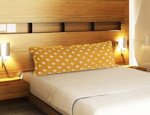 Boho Body Pillow Cover with Tassel Fringe, 3D Flower Patterned Decorative Extra - Image 3