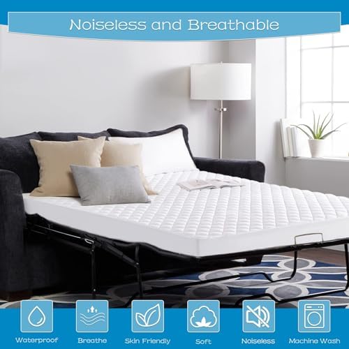 GRT Waterproof Sofa Bed Mattress Pad, Queen Sleeper Sofa Mattress Protector - Image 3